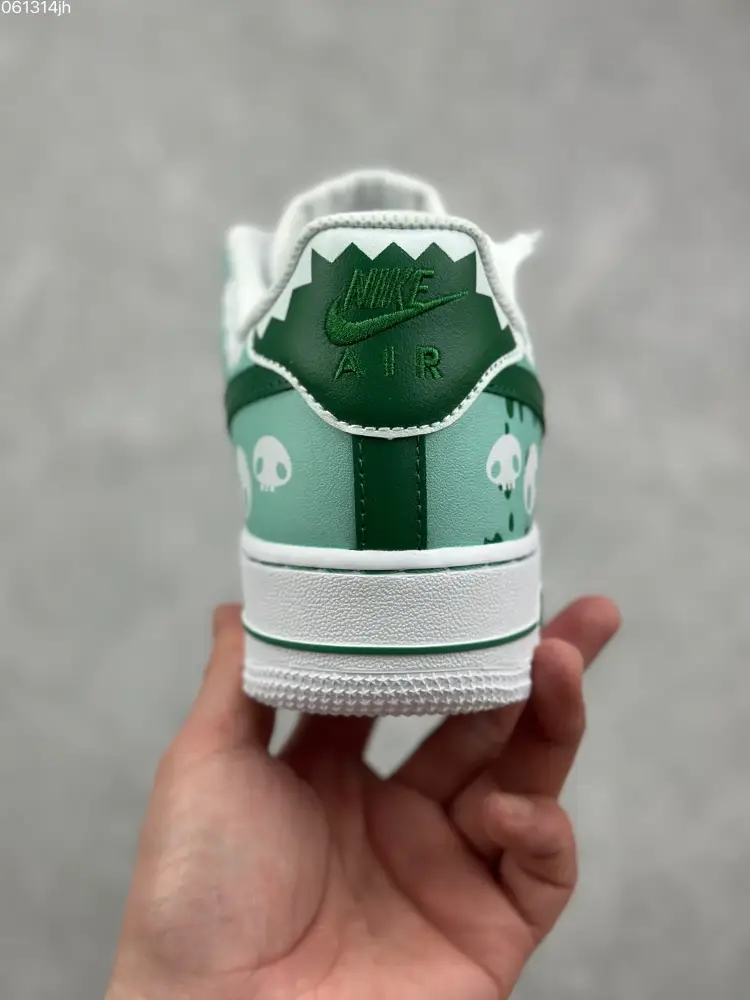 Packable Doraemon x Nike Air Force 1 Low 'Miko' – Gradient White Green Custom Low-Top Top-Quality Sneakers 1069 