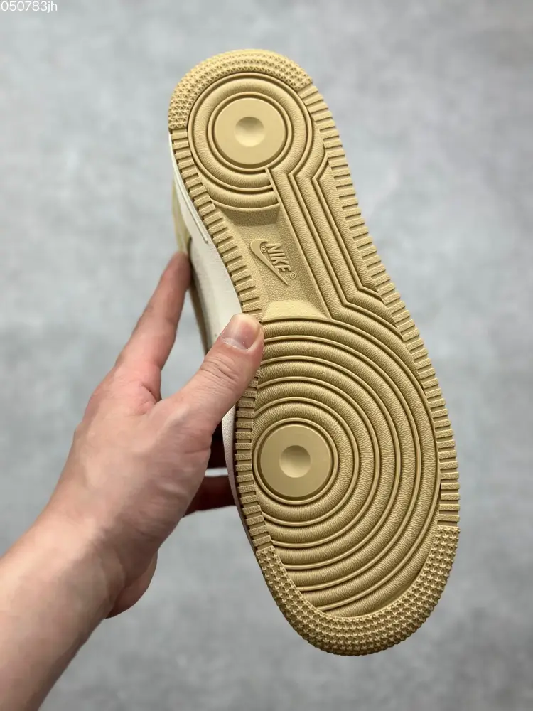 Fat Joe x Nike Air Force 1 Low '07 Beige and Gold Custom Leather – Best Sneakers Durable 996 