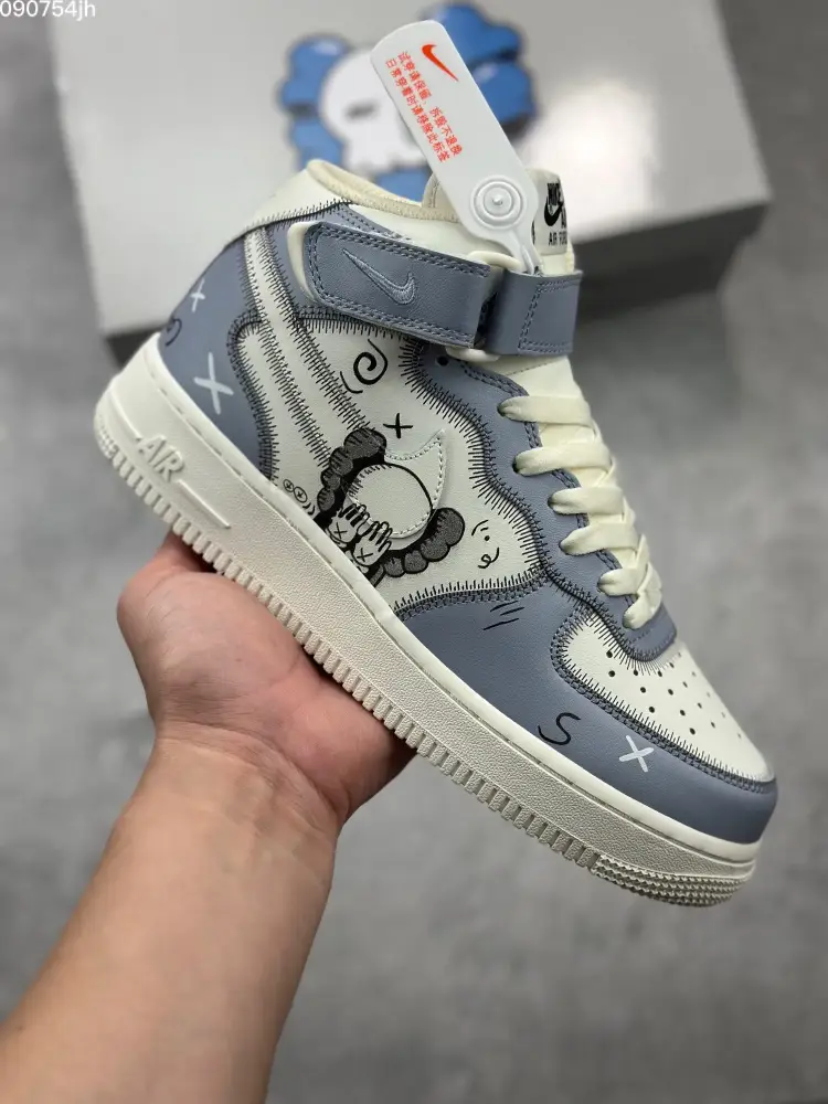 Kaws x Nike Air Force 1 Mid 'Small Companion' Blue White Custom – Best Sneakers Online FashionForward 1042  CFACC82