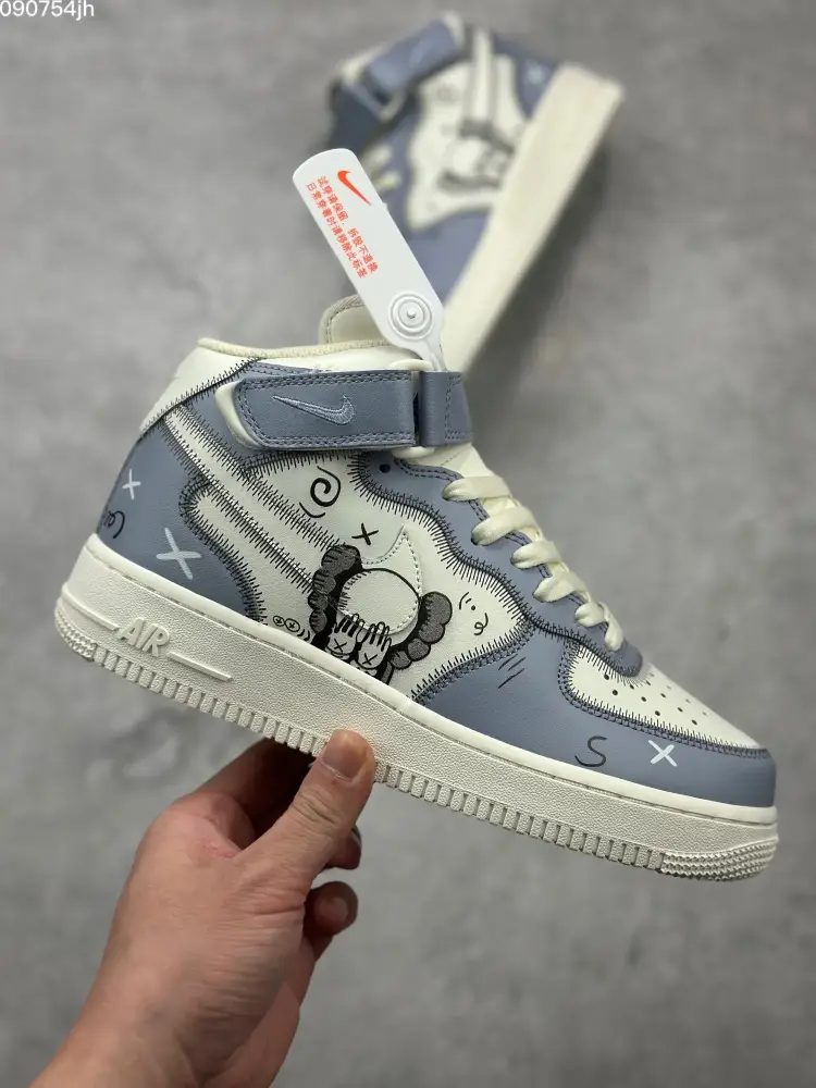 Kaws x Nike Air Force 1 Mid 'Small Companion' Blue White Custom – Best Sneakers Online FashionForward 1042 