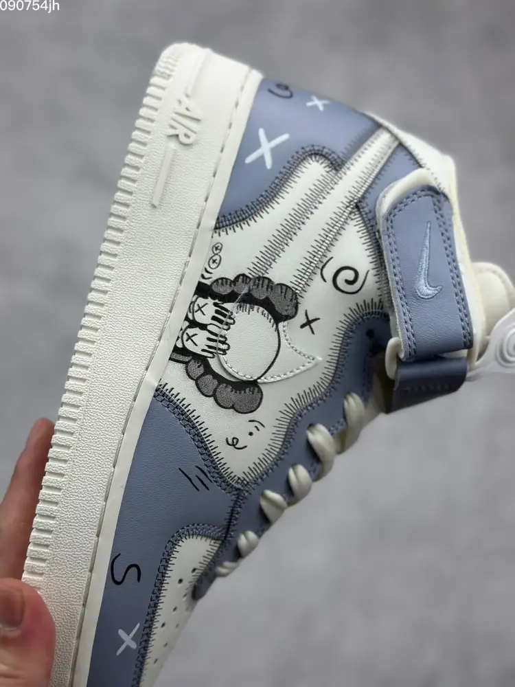 Kaws x Nike Air Force 1 Mid 'Small Companion' Blue White Custom – Best Sneakers Online FashionForward 1042 