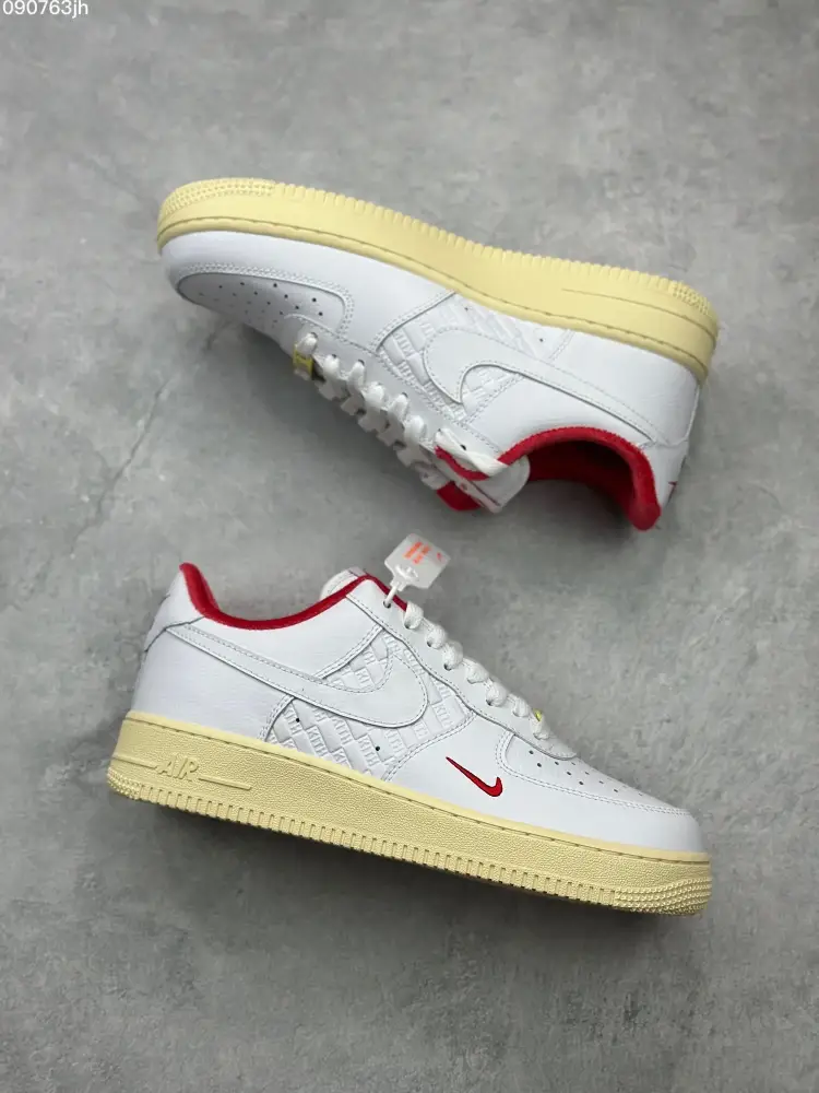 Kith x Nike Air Force 1 Low 'White Red' – Top , Best Sneakers, Multiple Sizes Available WellDesigned 1038 