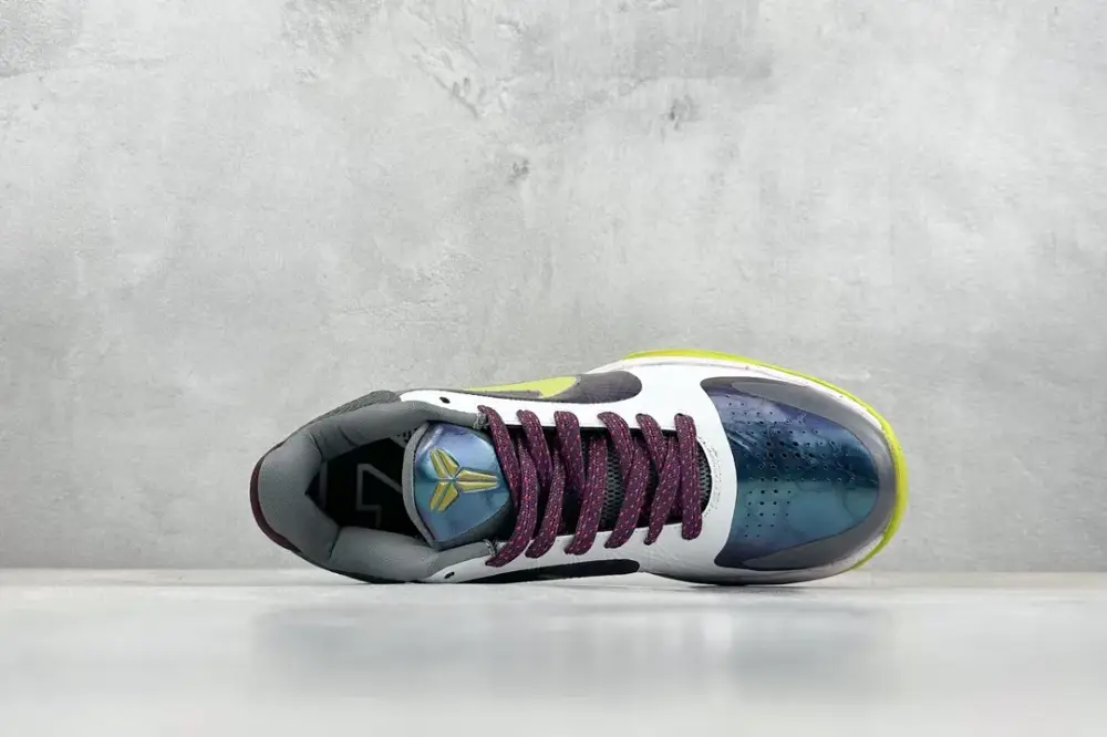 Cozy NK Zoom Kobe 5 Protro – White Yellow Blue – High-Quality – Basketball Sneakers – Size 1469  EAB145
