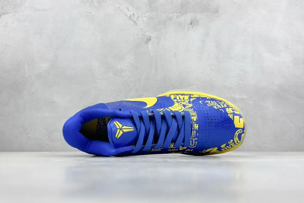 NK Zoom Kobe 5 Protro 'Chaos' – Blue Yellow Basketball for Men, Size 36 – Nike Sneakers UrbanChic 1459 
