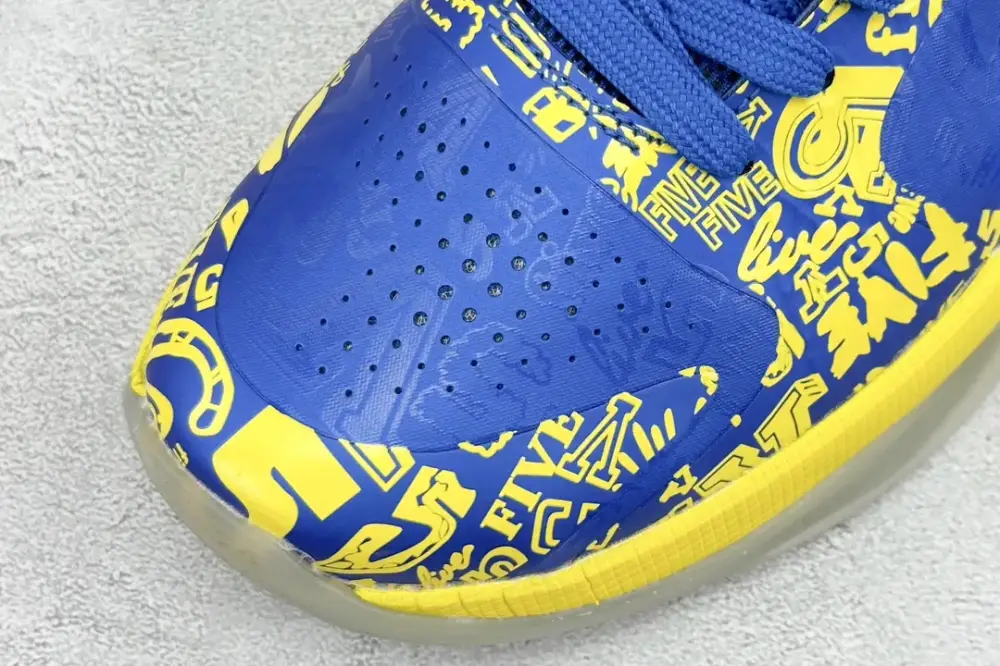 NK Zoom Kobe 5 Protro 'Chaos' – Blue Yellow Basketball for Men, Size 36 – Nike Sneakers UrbanChic 1459 