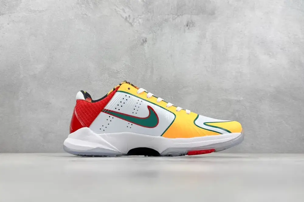 NK Zoom Kobe 5 Protro 'Chaos' – Yellow Red White – High-Quality with Nike Style EasyMatch 1460 