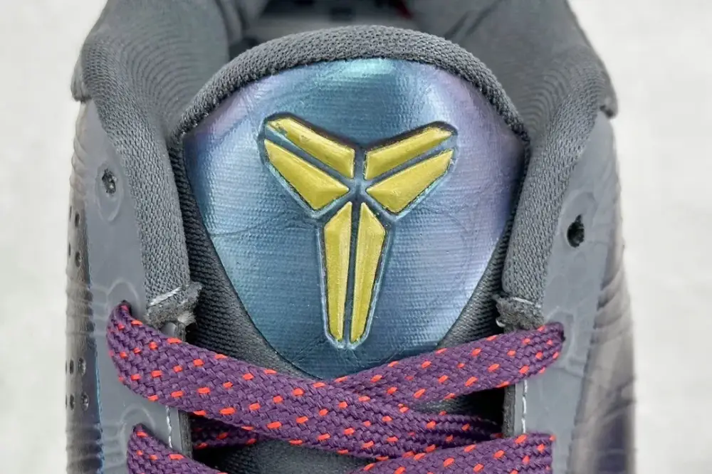 Breathable NK Zoom Kobe 5 Protro 'Pure ' – Grey Purple Yellow – with Nike Design 1453 