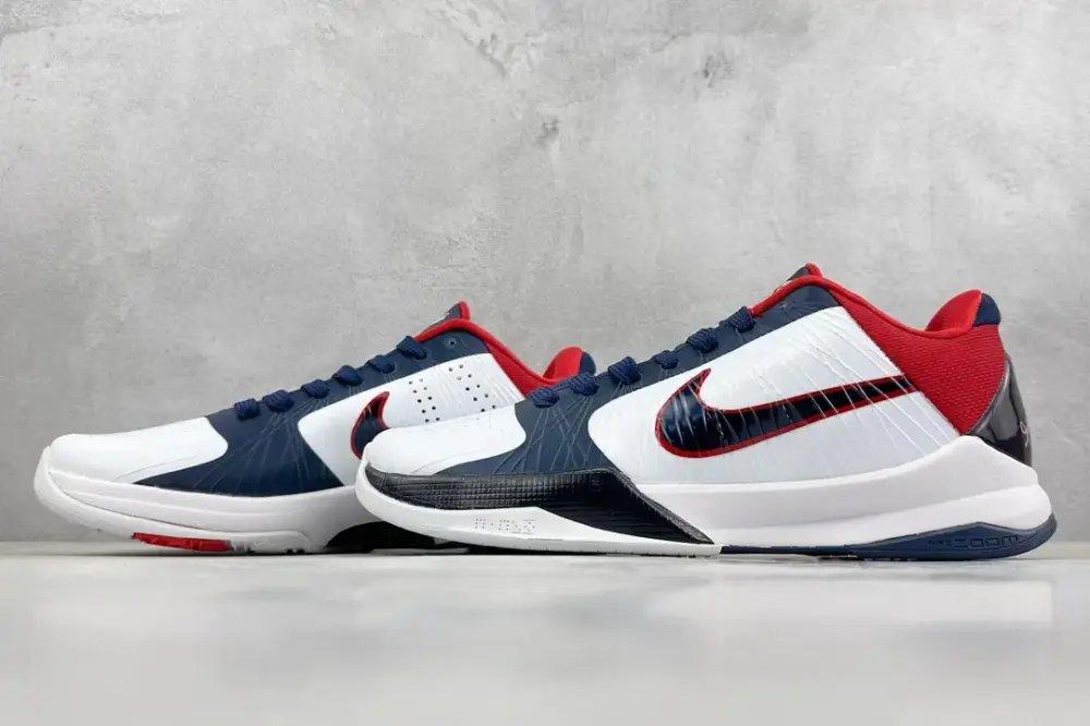 WeatherProof NK Zoom Kobe 5 Pure Edition – Red, White, and Blue – Basketball with Nike-Inspired Design and Quality 1452 