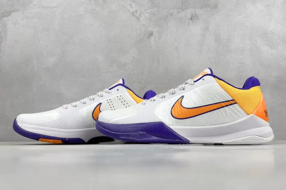 ModernLook NK Zoom Kobe 5 Pure Edition – White Orange Purple with Nike Design 1456 