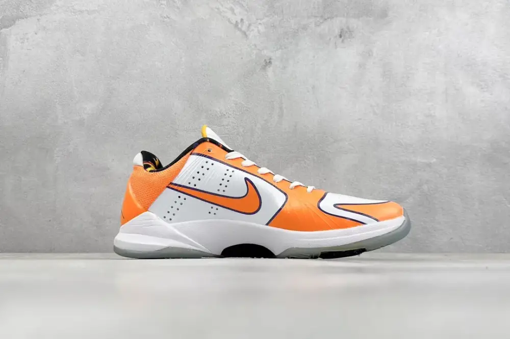 Stylish NK Zoom Kobe 5 Pure Version – Orange White Flyknit Basketball with Design (CD4991-106) Size 1455  AEBA323