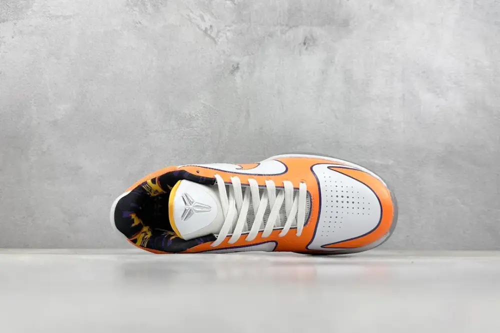 Stylish NK Zoom Kobe 5 Pure Version – Orange White Flyknit Basketball with Design (CD4991-106) Size 1455  AEBA323