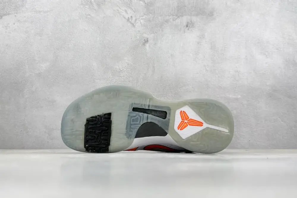 Stylish NK Zoom Kobe 5 Pure Version – Orange White Flyknit Basketball with Design (CD4991-106) Size 1455 