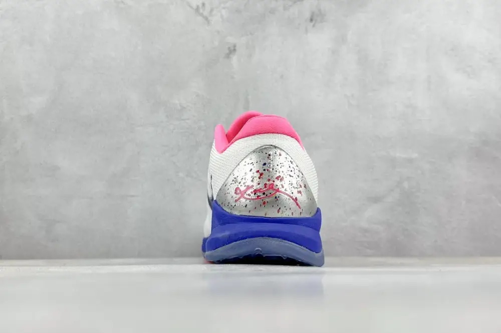 Lightweight NK Zoom Kobe 5 Pure Version – White Pink Blue with Nike Style 1468 