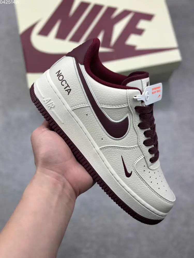 NOCTA x Nike Air Force 1 Low 'Burgundy' – Limited Edition with High Quality Design Youthful 1074  FEFAE485