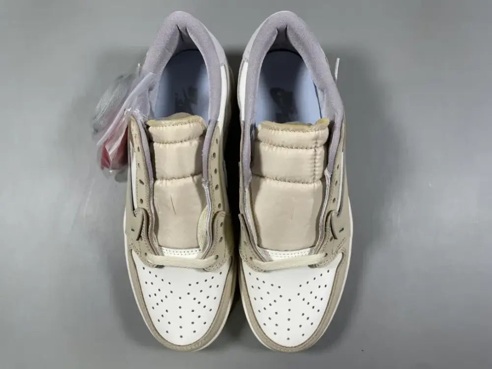 FastDry Nike AJ1 Low Deconstructed – Light Cream White 1235 