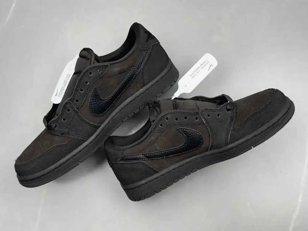 Cozy Nike AJ1 Low Swoosh Collaboration – Black Coffee – Top – Nike – Sizes 36-47 (Including Half Sizes 1270 