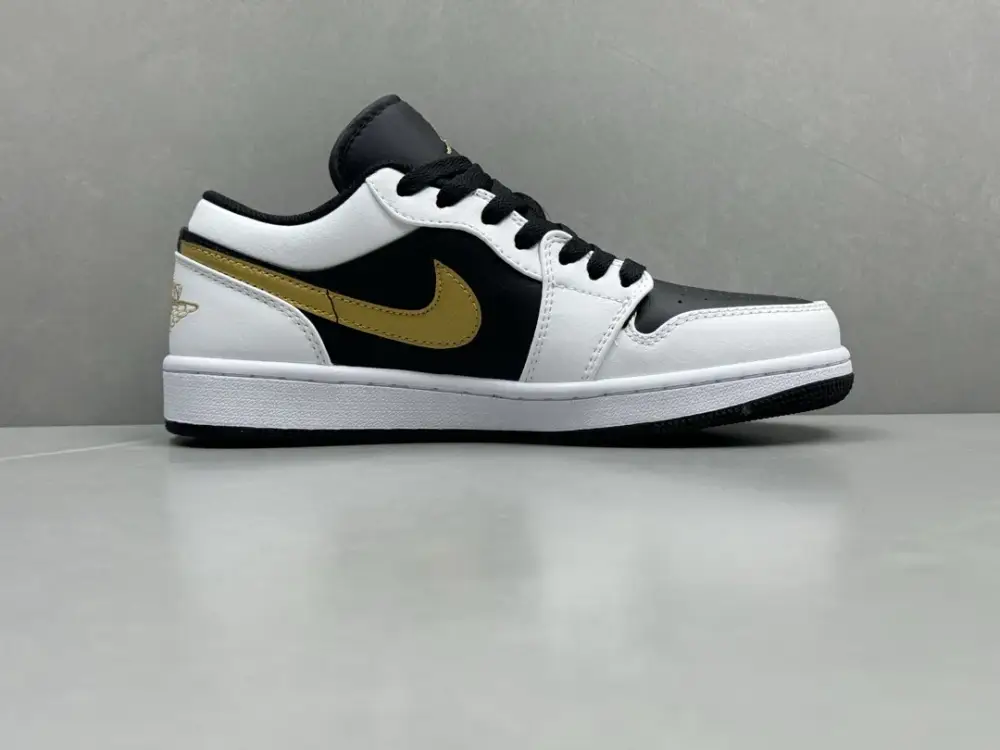 Stylish Nike AJ1 Low White Black Gold Pure Version – Nikes – Sizes 36-46 (Including Half Sizes 1239  BCFC56