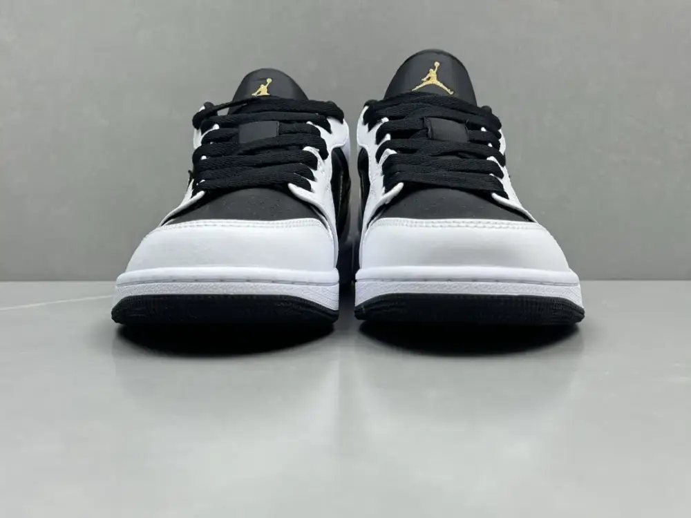 Stylish Nike AJ1 Low White Black Gold Pure Version – Nikes – Sizes 36-46 (Including Half Sizes 1239 