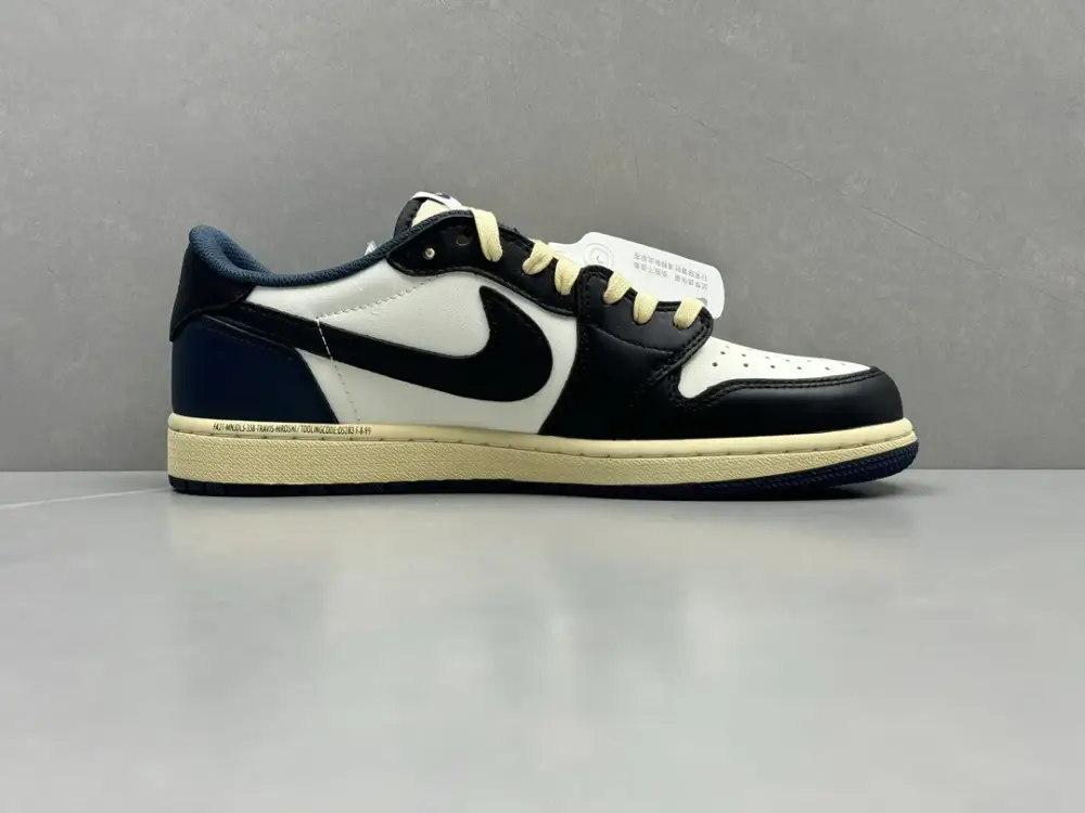 Sporty Nike AJ1 Low x Travis Scott Cactus Jack Navy Blue Black White – Top Best Sneakers in Sizes 36- 1265 
