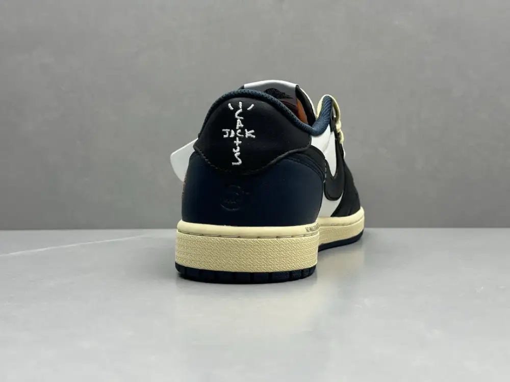 Sporty Nike AJ1 Low x Travis Scott Cactus Jack Navy Blue Black White – Top Best Sneakers in Sizes 36- 1265 