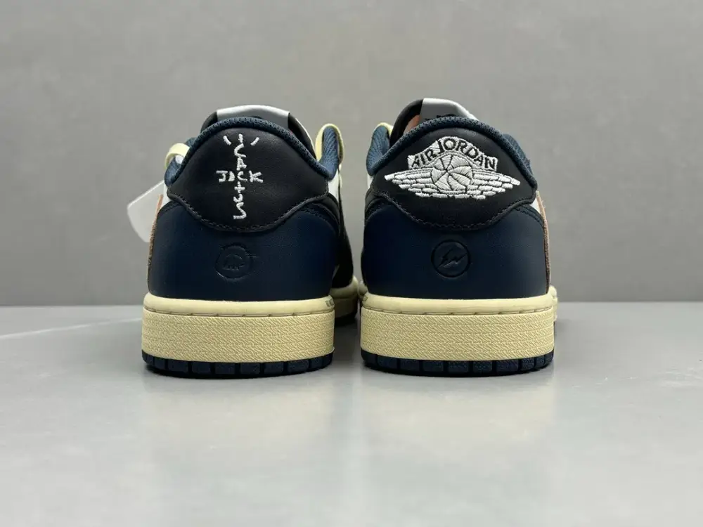 Sporty Nike AJ1 Low x Travis Scott Cactus Jack Navy Blue Black White – Top Best Sneakers in Sizes 36- 1265 