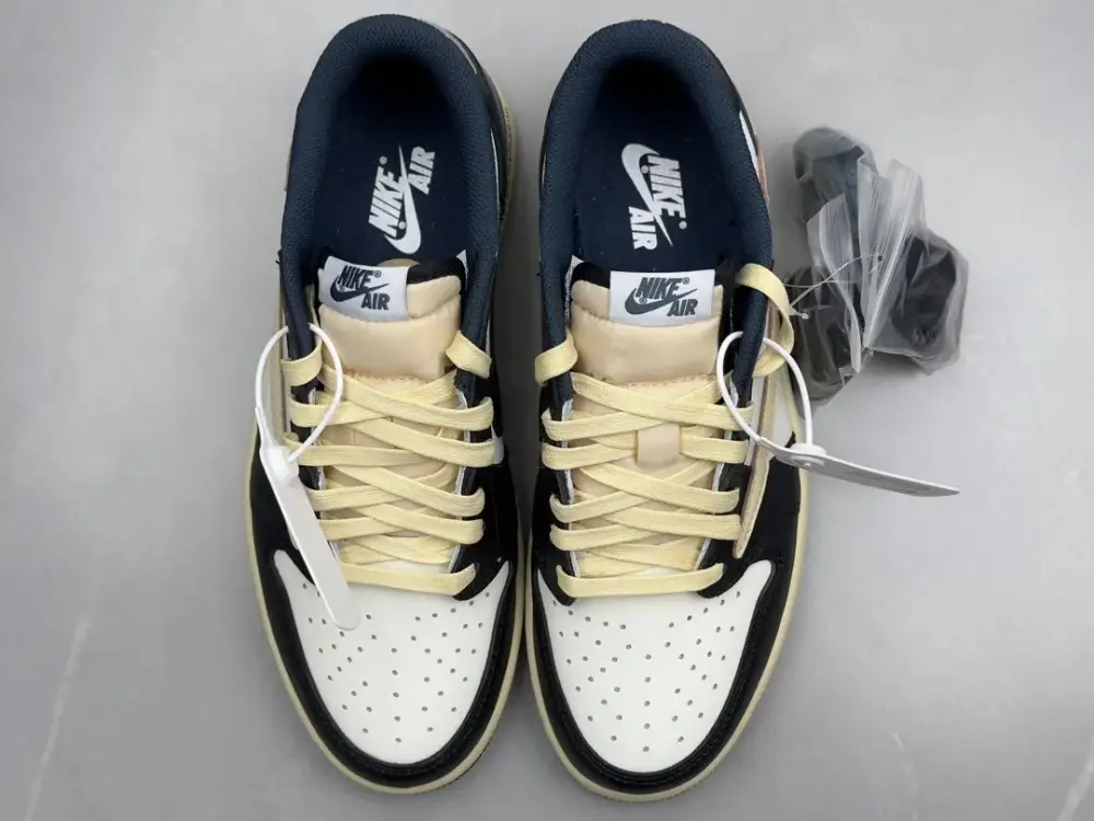 Sporty Nike AJ1 Low x Travis Scott Cactus Jack Navy Blue Black White – Top Best Sneakers in Sizes 36- 1265 