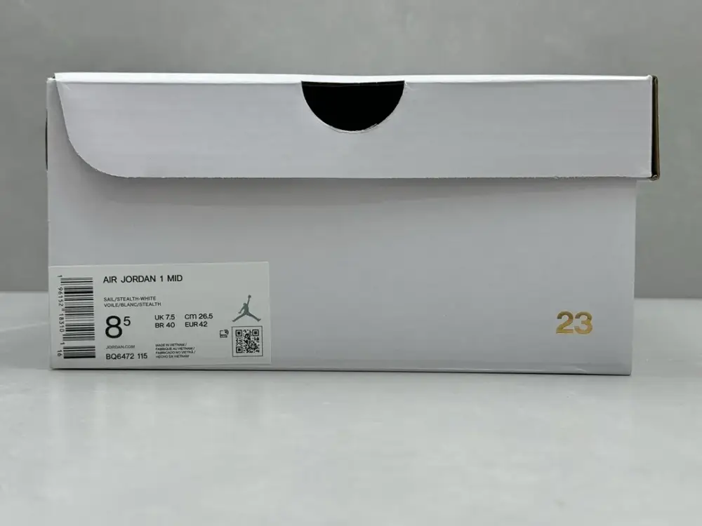 Fashionable Nike AJ1 Mid Grey White Basketball – Nike Sneakers – Sizes 36-46 (Including Half Sizes 1228 