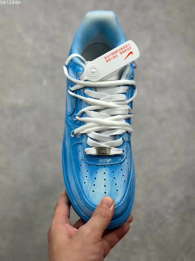 Nike Air Force 1 '07 Custom Tie-Dye Blue Low-Top with Dual Laces – Top Fake Nike Sneakers MultiPurpose 1071 