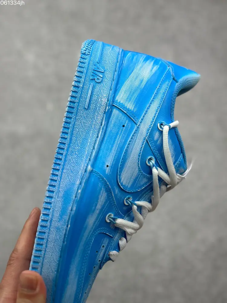 Nike Air Force 1 '07 Custom Tie-Dye Blue Low-Top with Dual Laces – Top Fake Nike Sneakers MultiPurpose 1071 