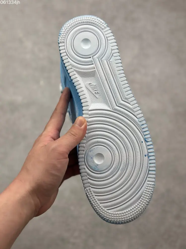 Nike Air Force 1 '07 Custom Tie-Dye Blue Low-Top with Dual Laces – Top Fake Nike Sneakers MultiPurpose 1071 