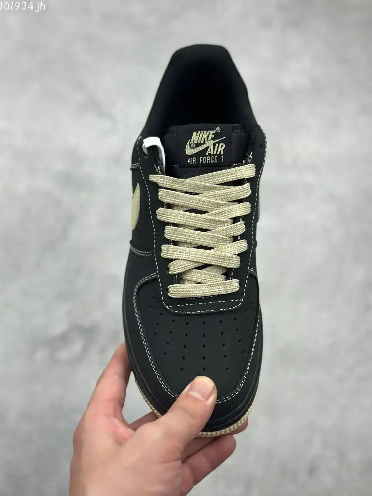 Nike Air Force 1 '07 Low Black Gold Sneakers – Top Best Sneakers – DH5696- GoodFit 1024  BFEA53