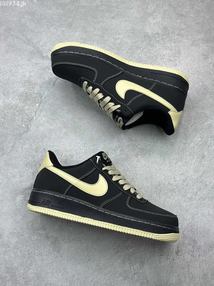 Nike Air Force 1 '07 Low Black Gold Sneakers – Top Best Sneakers – DH5696- GoodFit 1024 