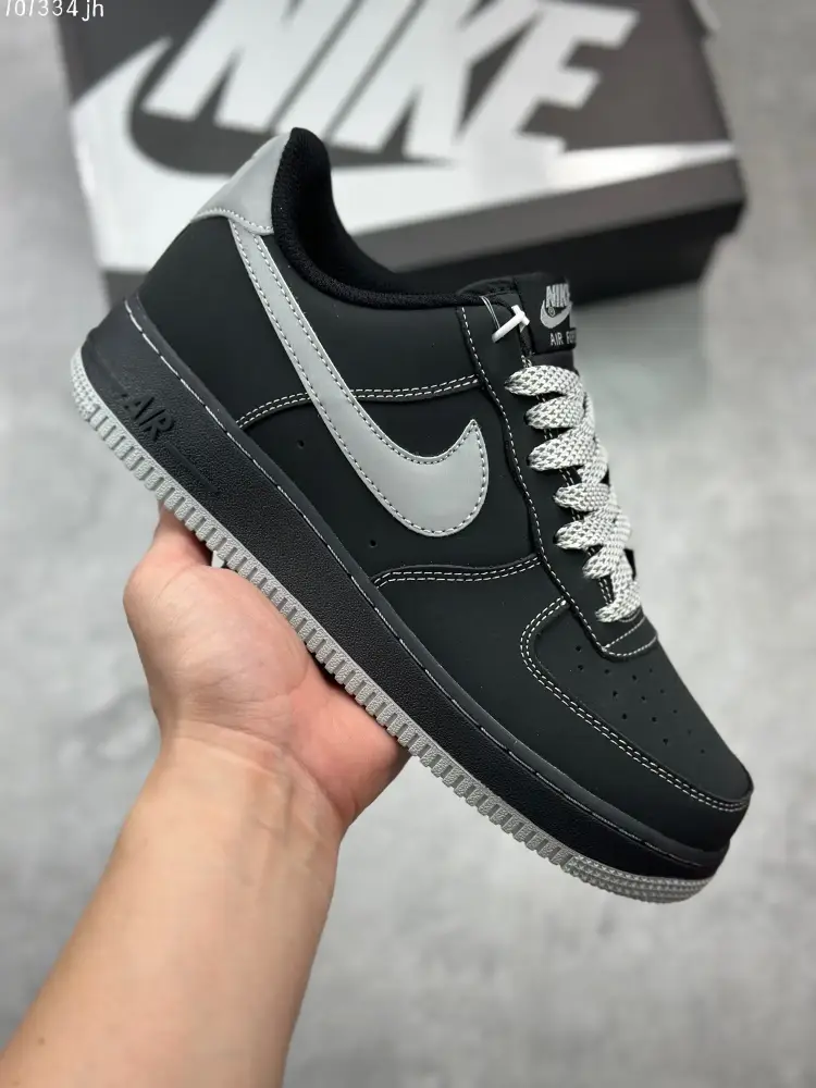 BestValue Nike Air Force 1 '07 Low Black Silver – Custom Edition Best Sneakers 1026  EFCF384