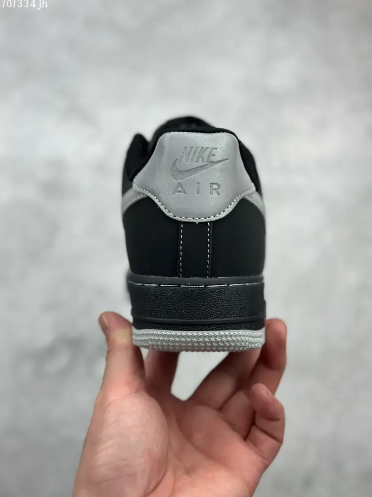 BestValue Nike Air Force 1 '07 Low Black Silver – Custom Edition Best Sneakers 1026 
