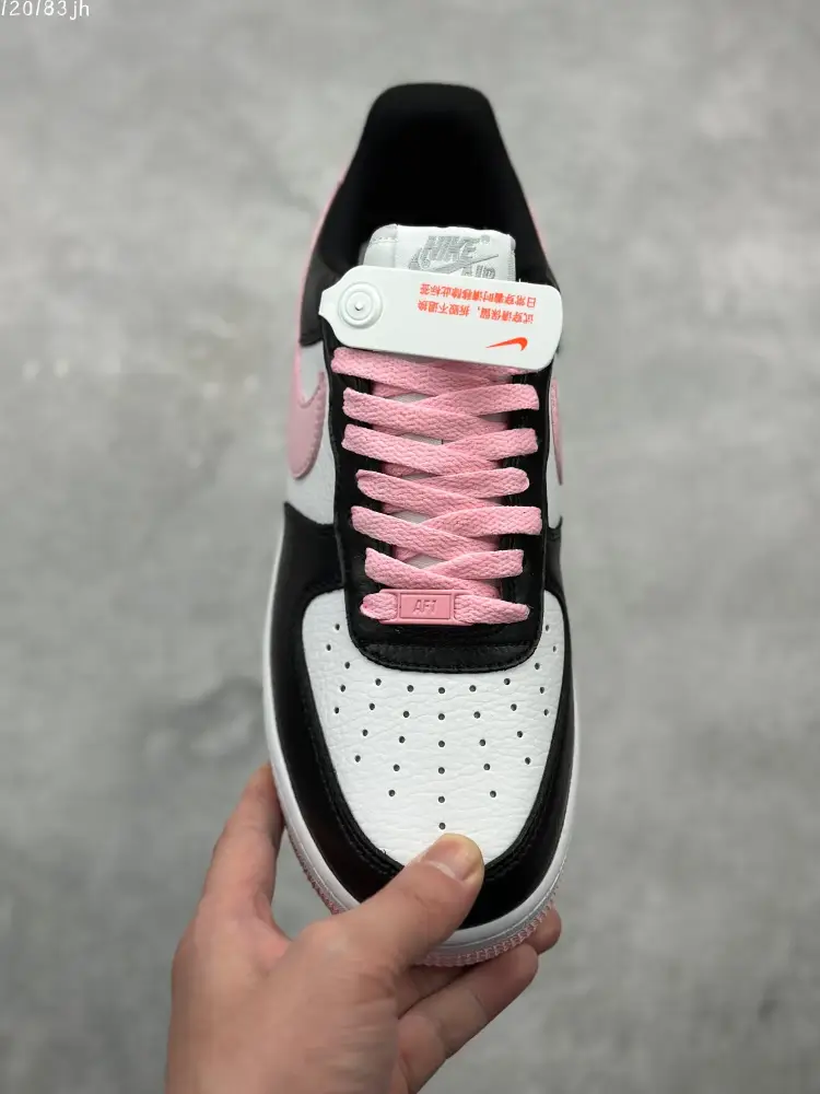 NewStyle Nike Air Force 1 '07 Low – Black White Pink, Best Sneakers, Style: AA1366- 1009 