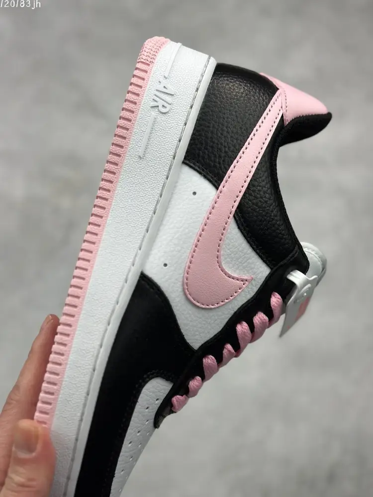 NewStyle Nike Air Force 1 '07 Low – Black White Pink, Best Sneakers, Style: AA1366- 1009 