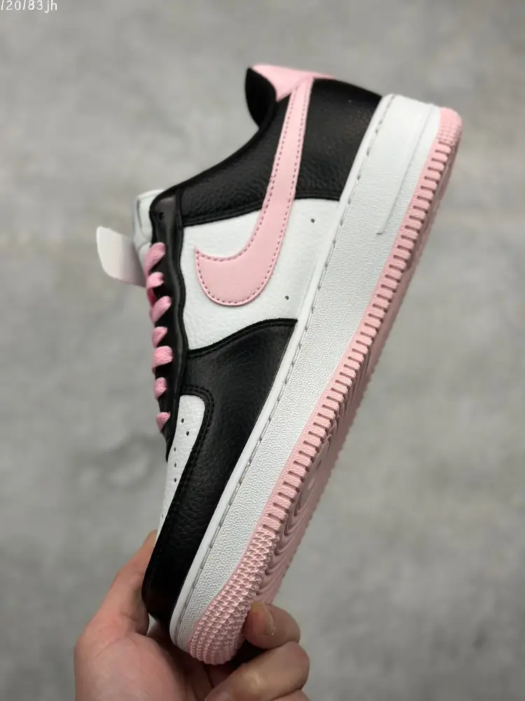 NewStyle Nike Air Force 1 '07 Low – Black White Pink, Best Sneakers, Style: AA1366- 1009 
