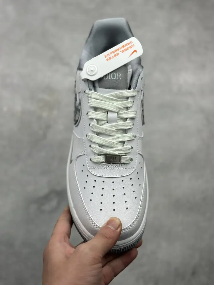 Nike Air Force 1 '07 Low – Grey White, Dior Edition, Best Sneakers, Multiple Sizes Available (AA1366- Affordable 1010 