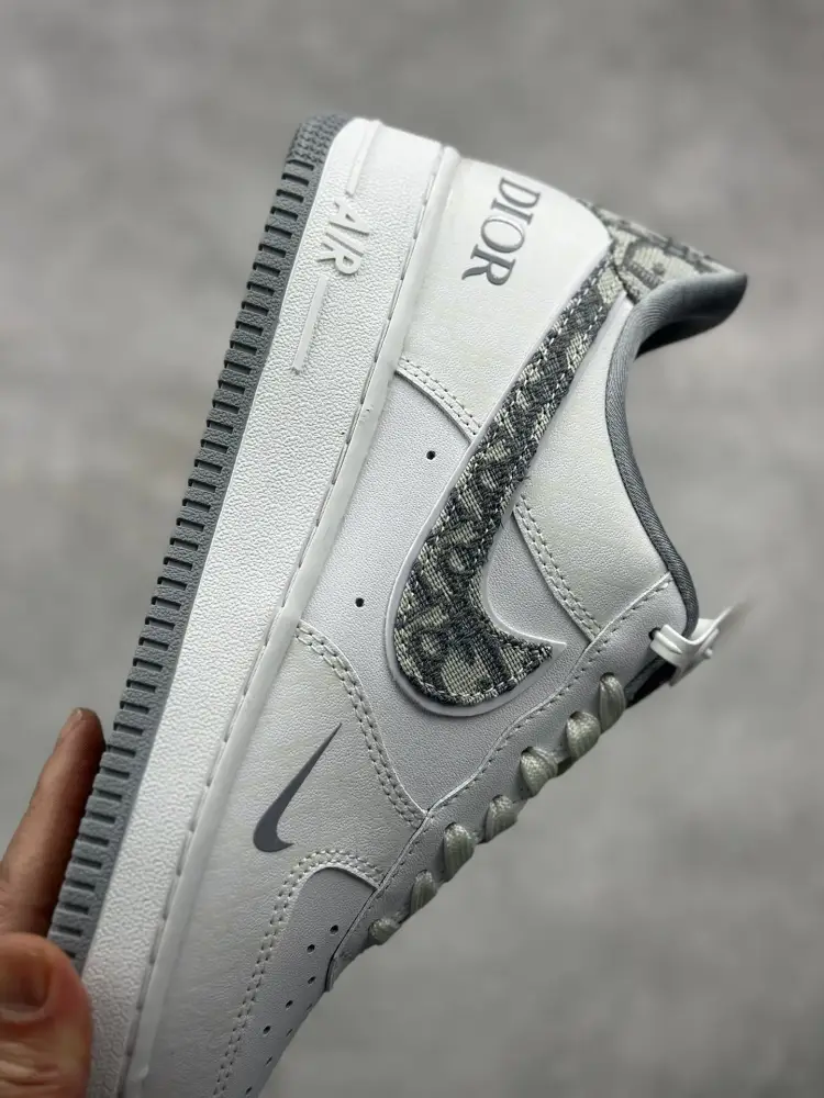 Nike Air Force 1 '07 Low – Grey White, Dior Edition, Best Sneakers, Multiple Sizes Available (AA1366- Affordable 1010 