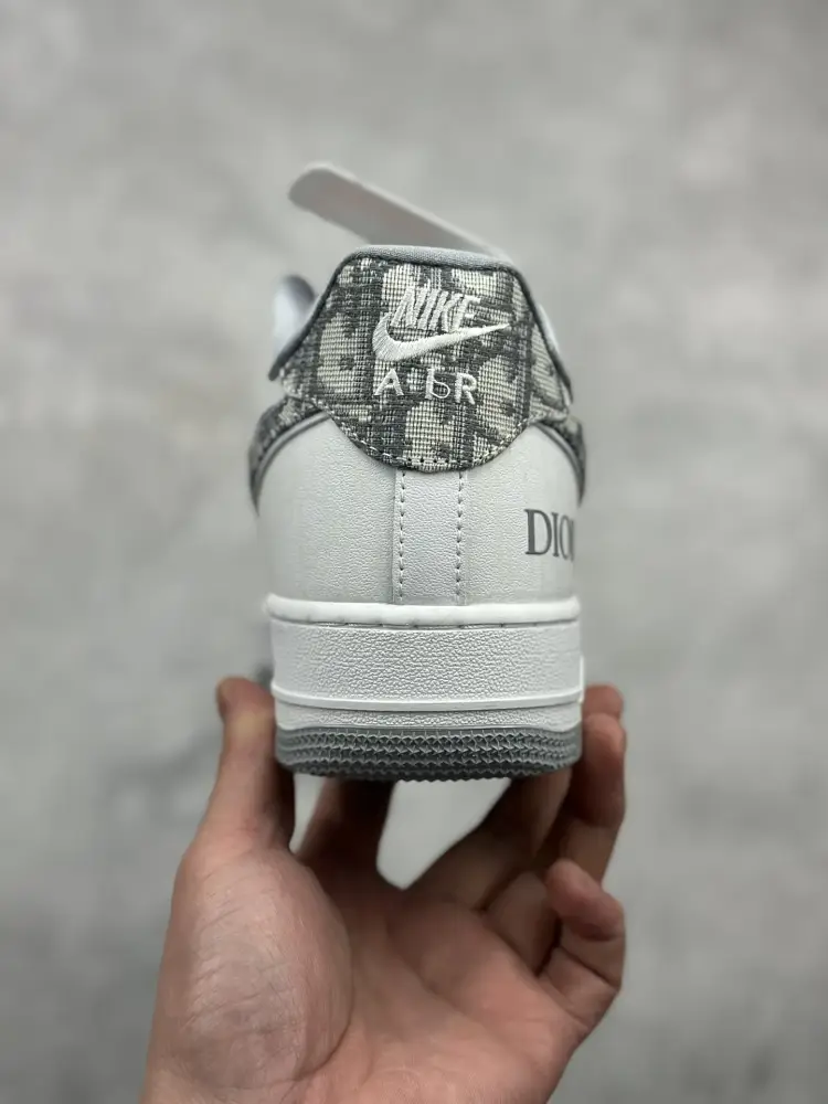 Nike Air Force 1 '07 Low – Grey White, Dior Edition, Best Sneakers, Multiple Sizes Available (AA1366- Affordable 1010 