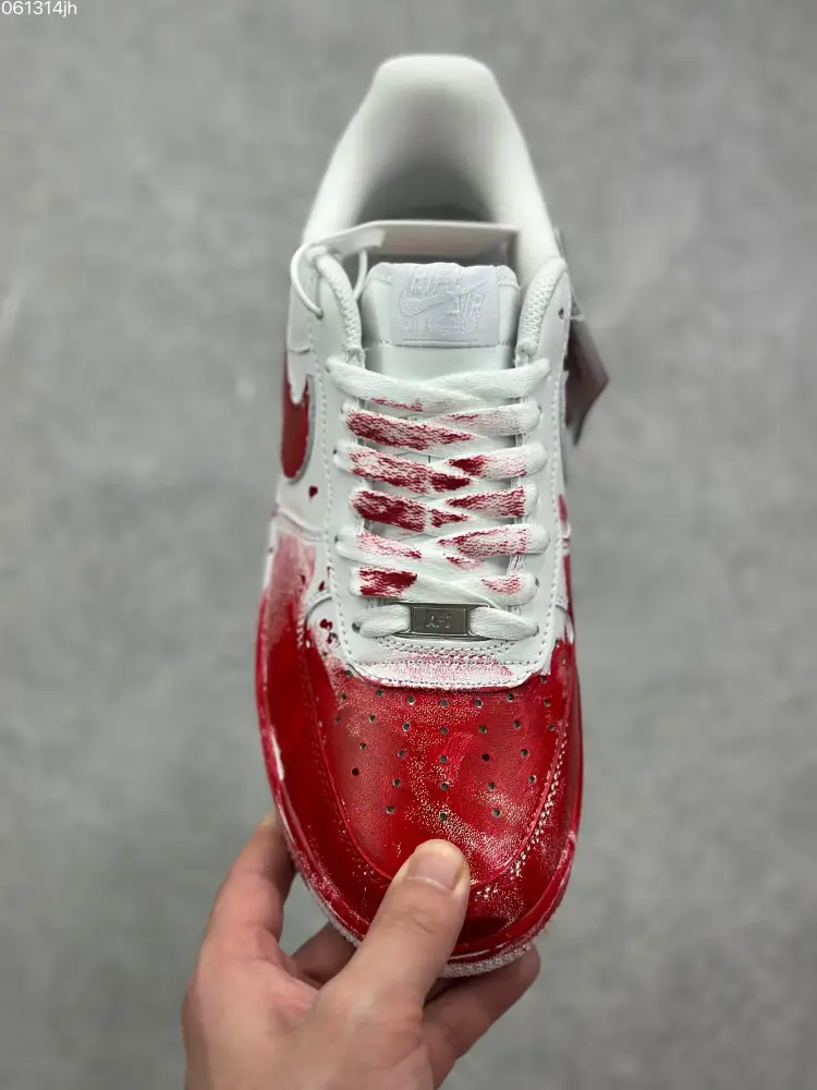 Nike Air Force 1 '07 Low 'Crime Scene' Custom White Red – Top Fake Nike Sneakers QuickDry 1070  BDFFD636