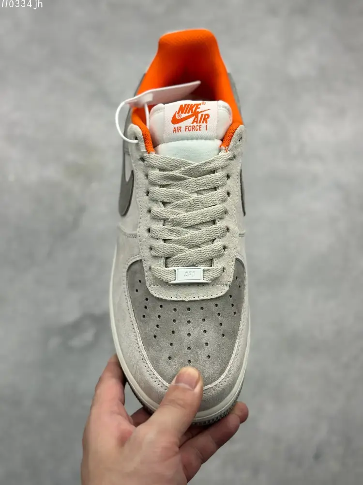 Nike Air Force 1 '07 Low Grey Orange Suede – Top Best Sneakers – CQ5059- MoistureWicking 1022 