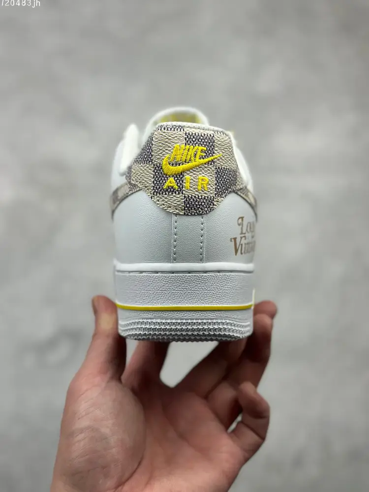 Nike Air Force 1 '07 Low-Top – Beige and White – Custom Design – High Quality – AA1366- WaterResistant 1091 