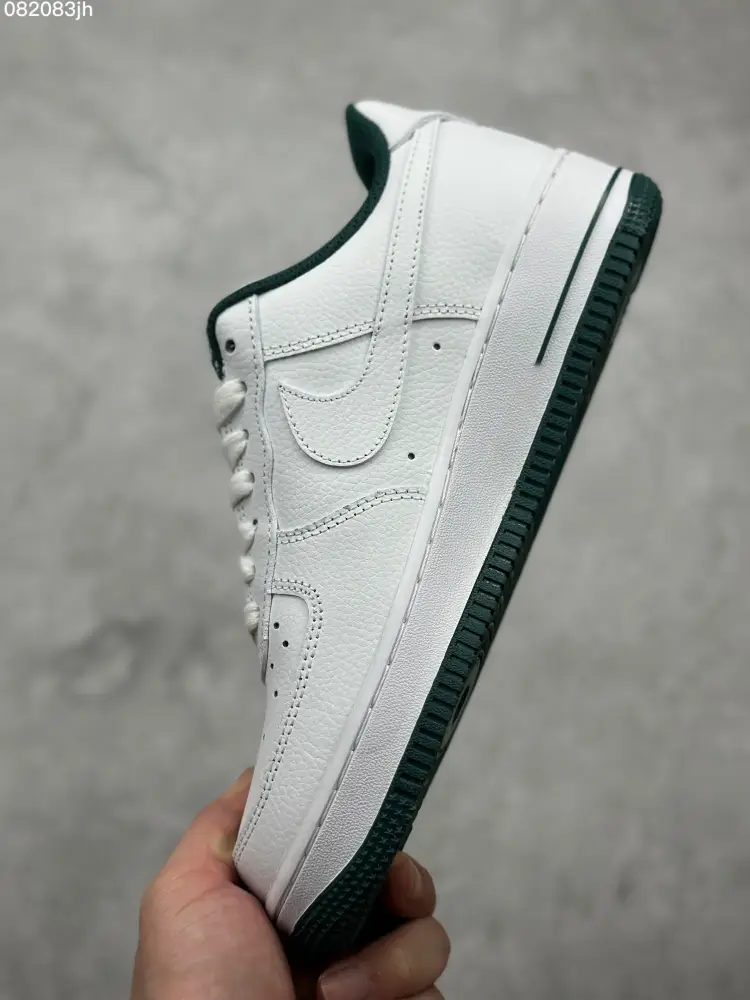 Flexible Nike Air Force 1 '07 Low White Dark Green 40th Anniversary Star Edition – Men's Top Sneakers 1047 