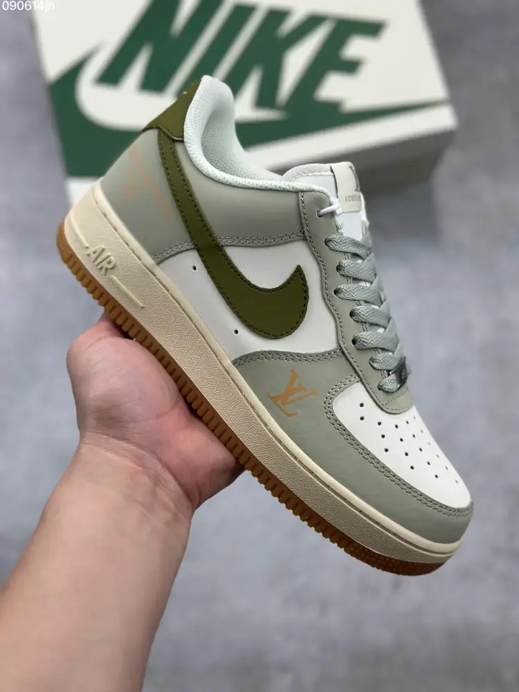 ZeroBulk Nike Air Force 1 '07 Low White Olive Green Sneakers – Top Best Sneakers – DB3301- 1039  CBBDA121