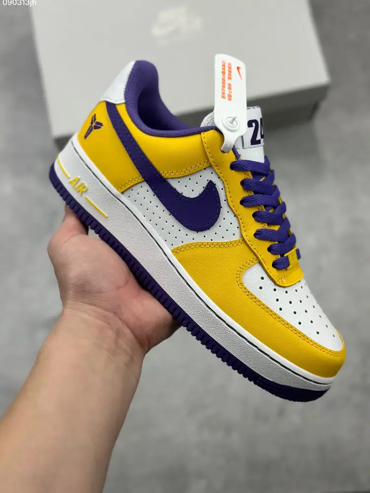 Sleek Nike Air Force 1 '07 Low White Yellow Purple Sneakers – Top Best Sneakers – DB3301- 1044 