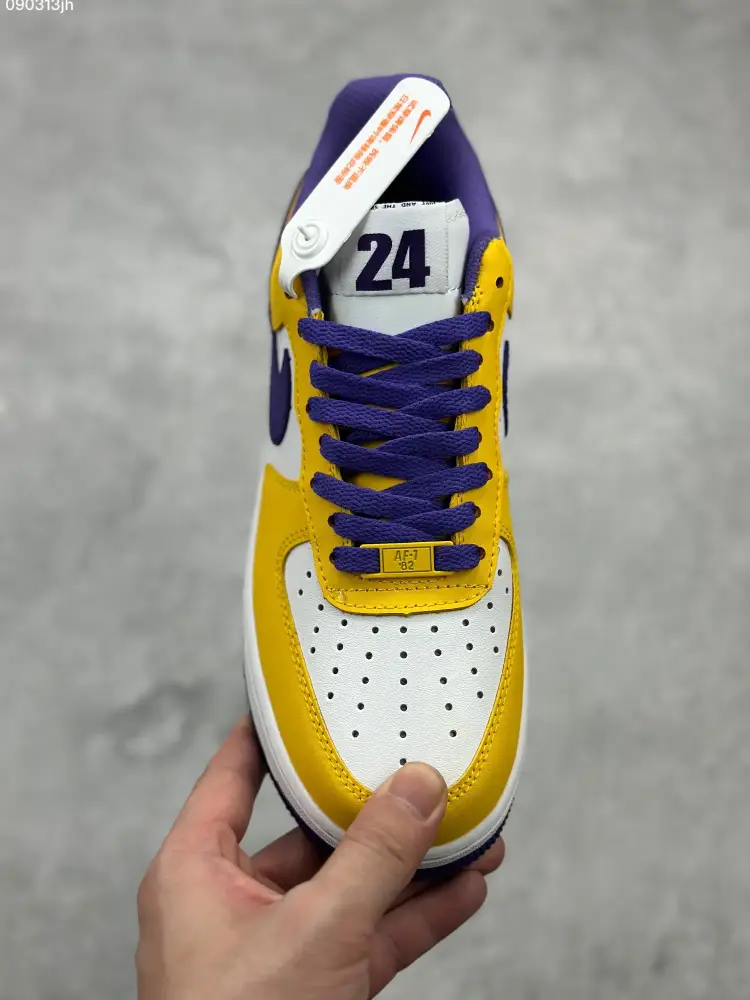 Sleek Nike Air Force 1 '07 Low White Yellow Purple Sneakers – Top Best Sneakers – DB3301- 1044 