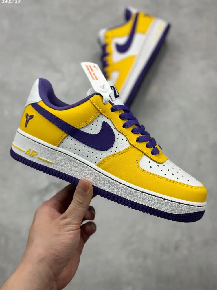 Sleek Nike Air Force 1 '07 Low White Yellow Purple Sneakers – Top Best Sneakers – DB3301- 1044 