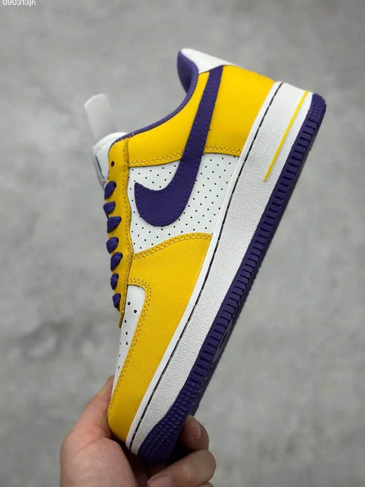 Sleek Nike Air Force 1 '07 Low White Yellow Purple Sneakers – Top Best Sneakers – DB3301- 1044 