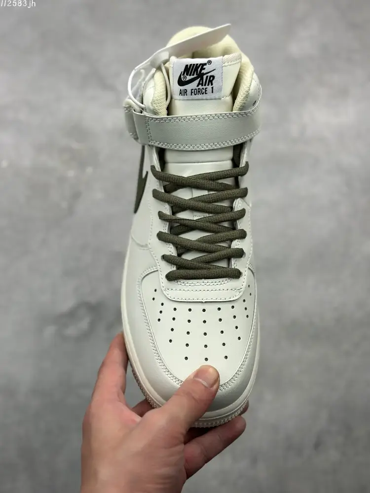 Breathable Nike Air Force 1 '07 Mid – Cream Olive Green – Authentic Style – Best Sneakers (LZ6819- 1014  DCF92